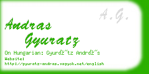 andras gyuratz business card